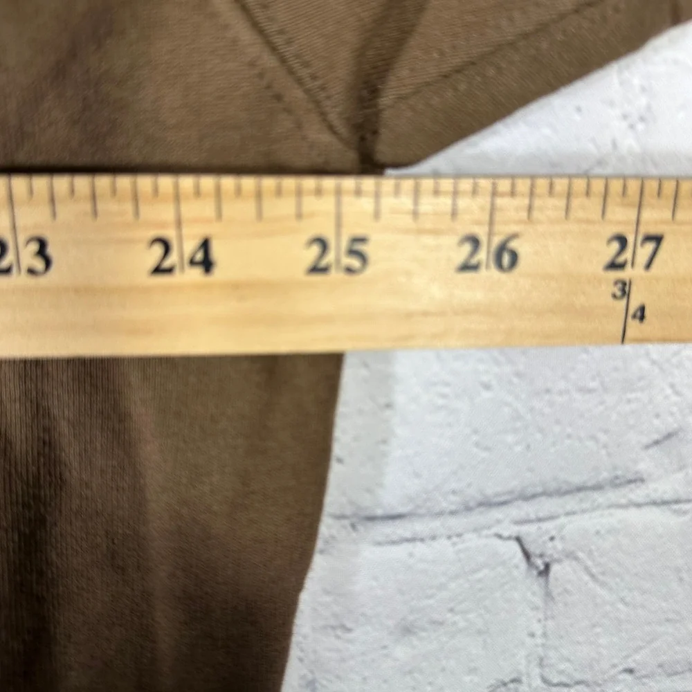 American Giant Mens Brown Cotton Fleece Full Zip Bomber Jacket Made in USA Large